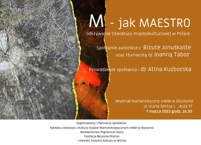 Birute Jonuskaite plakat Olsztyn 07.03.2023
