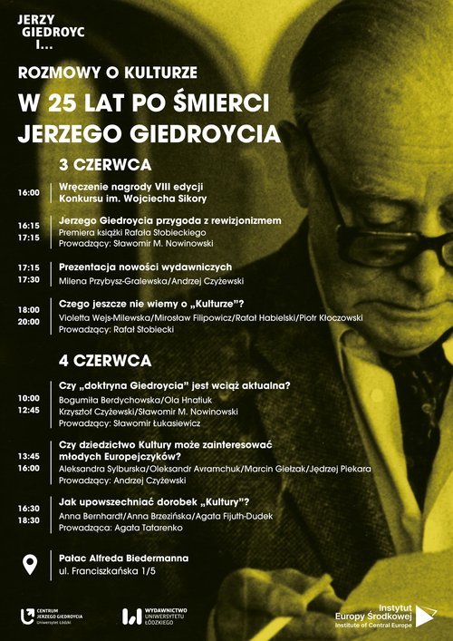 W 25 lat po śmierci Jerzego Giedroycia / 3-4 czerwca 2025 Łódź