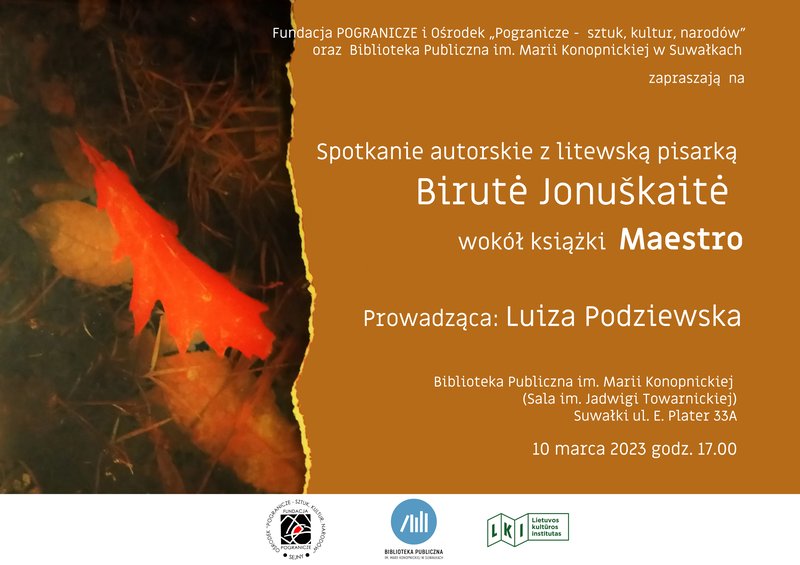 Birute Jonuskaite plakat Suwałki 10.03.2023