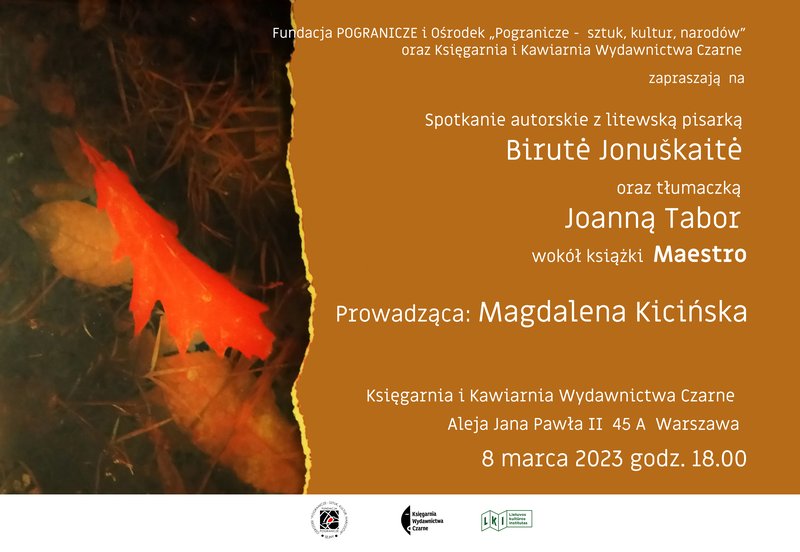 Birute Jonuskaite plakat Warszawa 8.03.2023