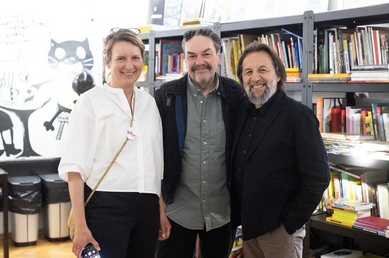 Anna Łazar, Jurij Andruchowycz i Krzysztof Czyżewski. Zdjęcie: archiwum prywatne