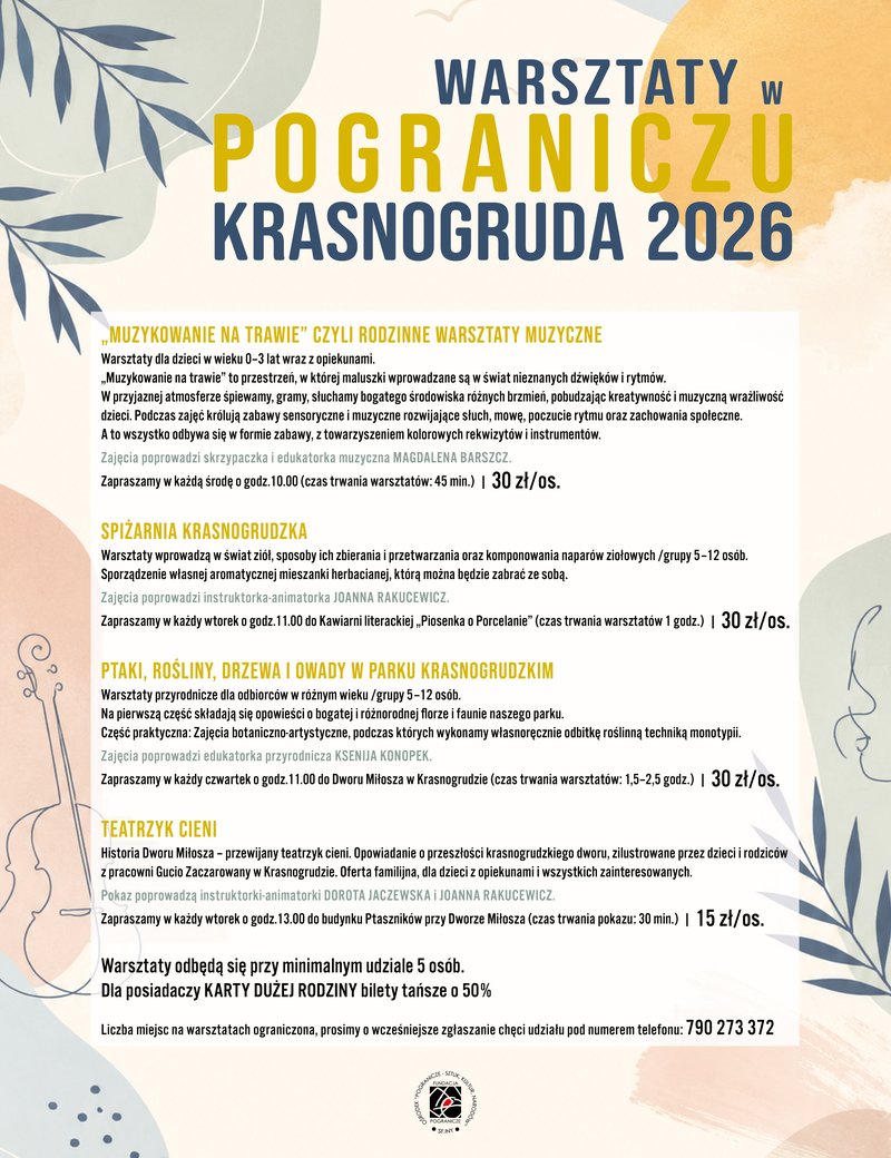 Letnie warsztaty w Krasnogrudzie